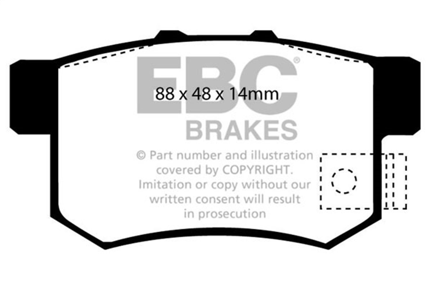2011, 2010, 2009, 2008, 2007, 2006, 2005, 2004, 2003 Honda Element Disc Brake Pad Set