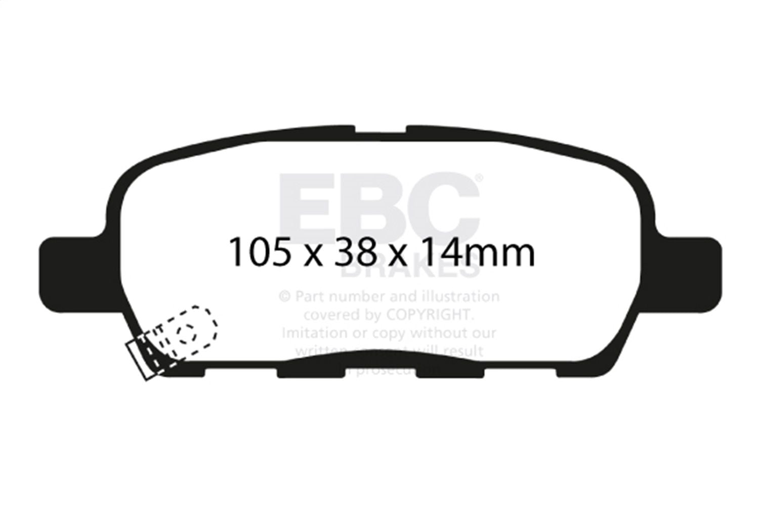 2010, 2009, 2008, 2007, 2006 INFINITI M35 Disc Brake Pad Set