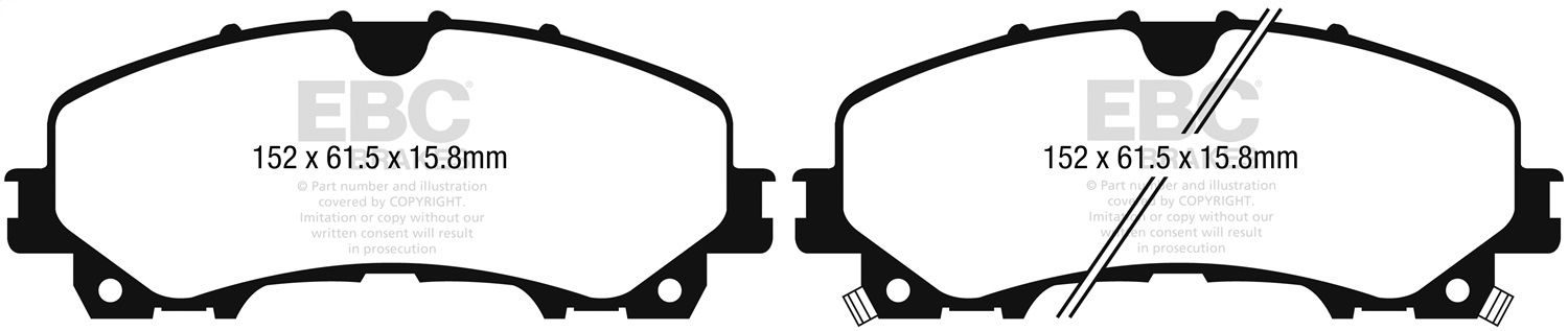 2022, 2021, 2020, 2019, 2018, 2017 INFINITI Q60 Disc Brake Pad Set