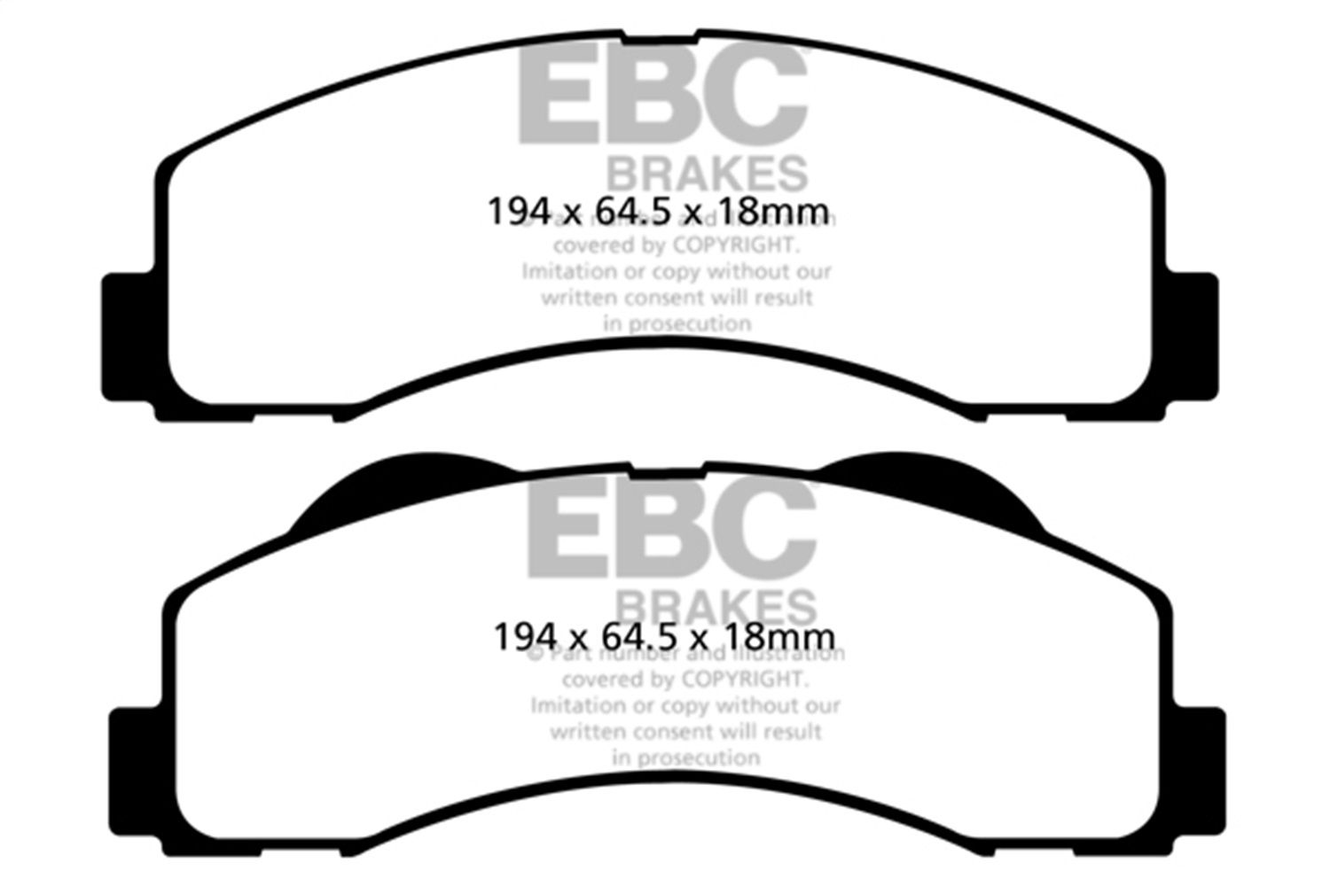 2022, 2021, 2020, 2019, 2018, 2017, 2016, 2015, 2014, 2013, 2012, 2011, 2010 Ford Expedition Disc Brake Pad Set