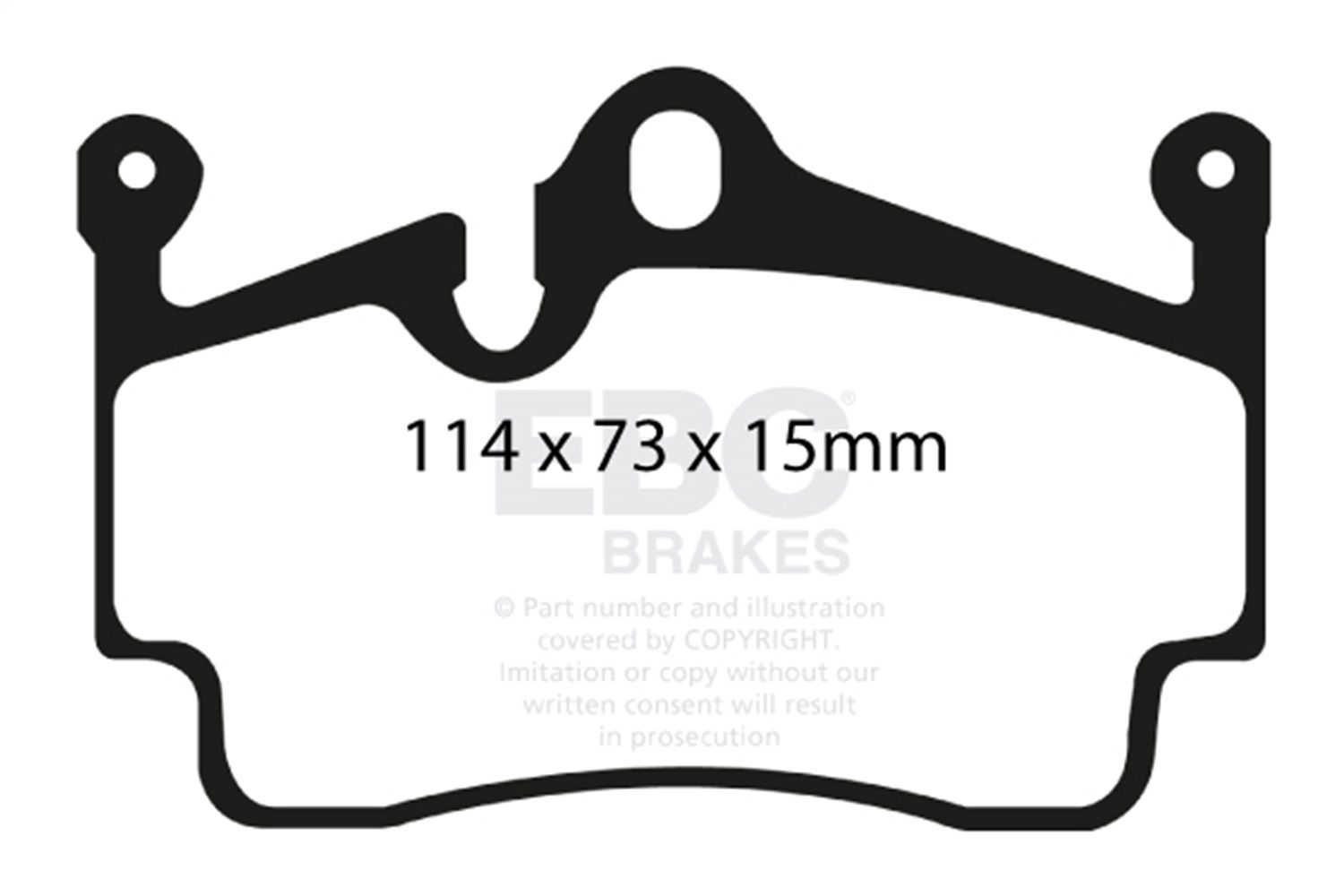 2016, 2015, 2014, 2013, 2012, 2011, 2010, 2009 Porsche Boxster Disc Brake Pad Set
