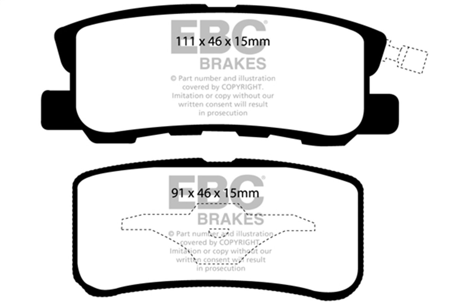 2017, 2016, 2015, 2014, 2013, 2012, 2011, 2010, 2009, 2008, 2007 Jeep Compass Disc Brake Pad Set