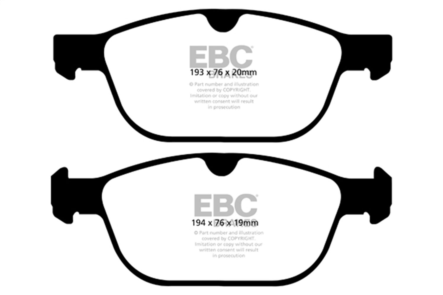 2014, 2013, 2012, 2011, 2010 Volvo XC90 Disc Brake Pad Set