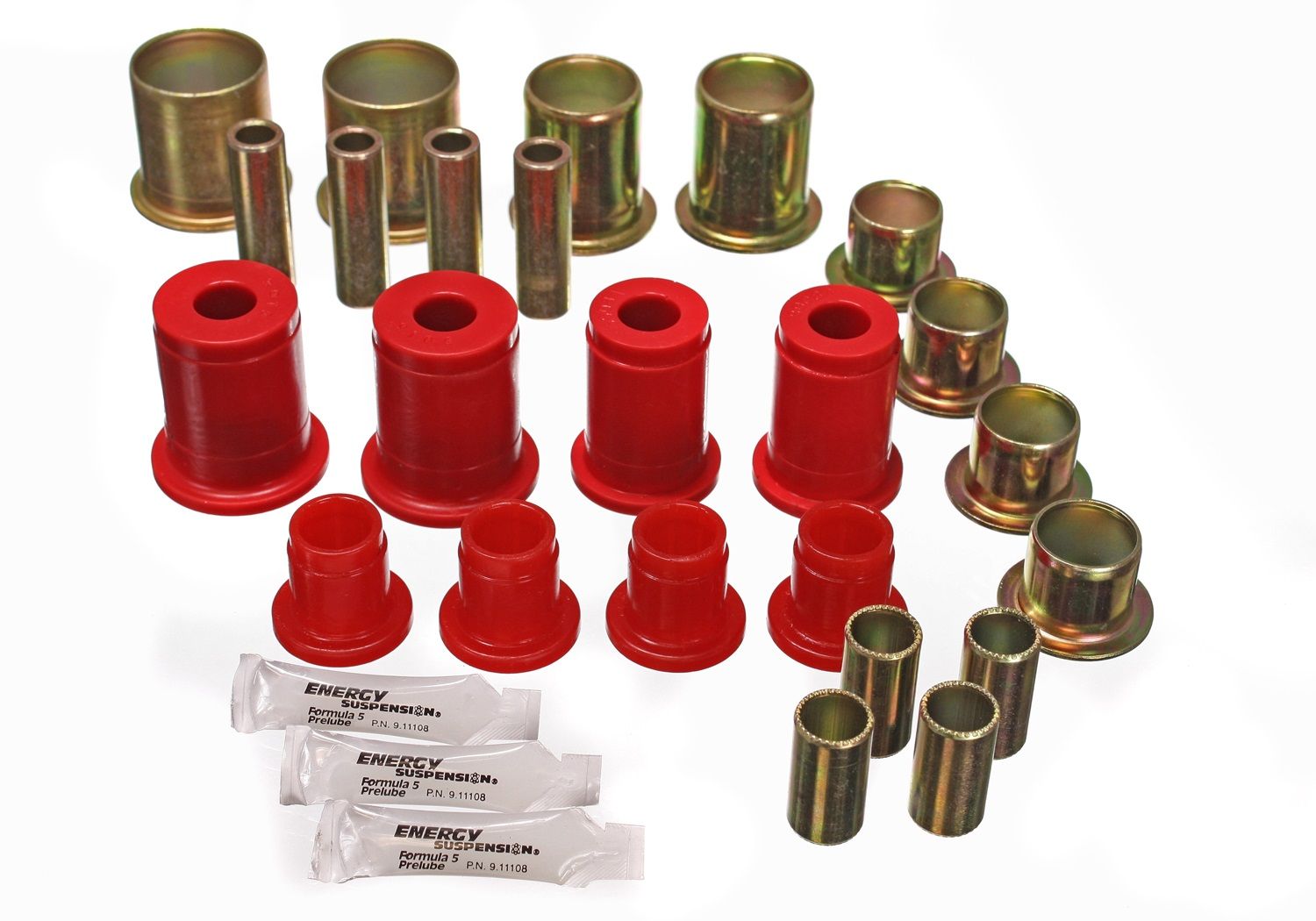 GM Energy Suspension Control Arm Bushing Kit 3.3172R; Red for Chevy