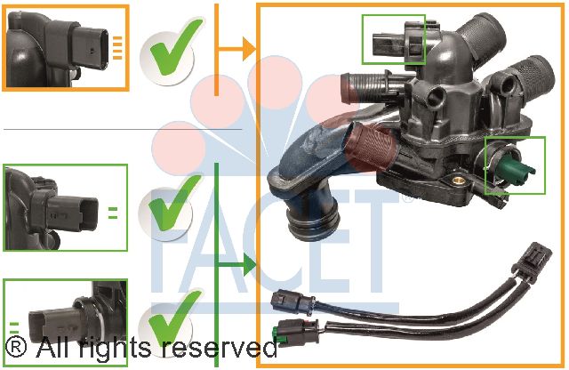 2007-2013 Mini Cooper Engine Coolant Thermostat (Facet)