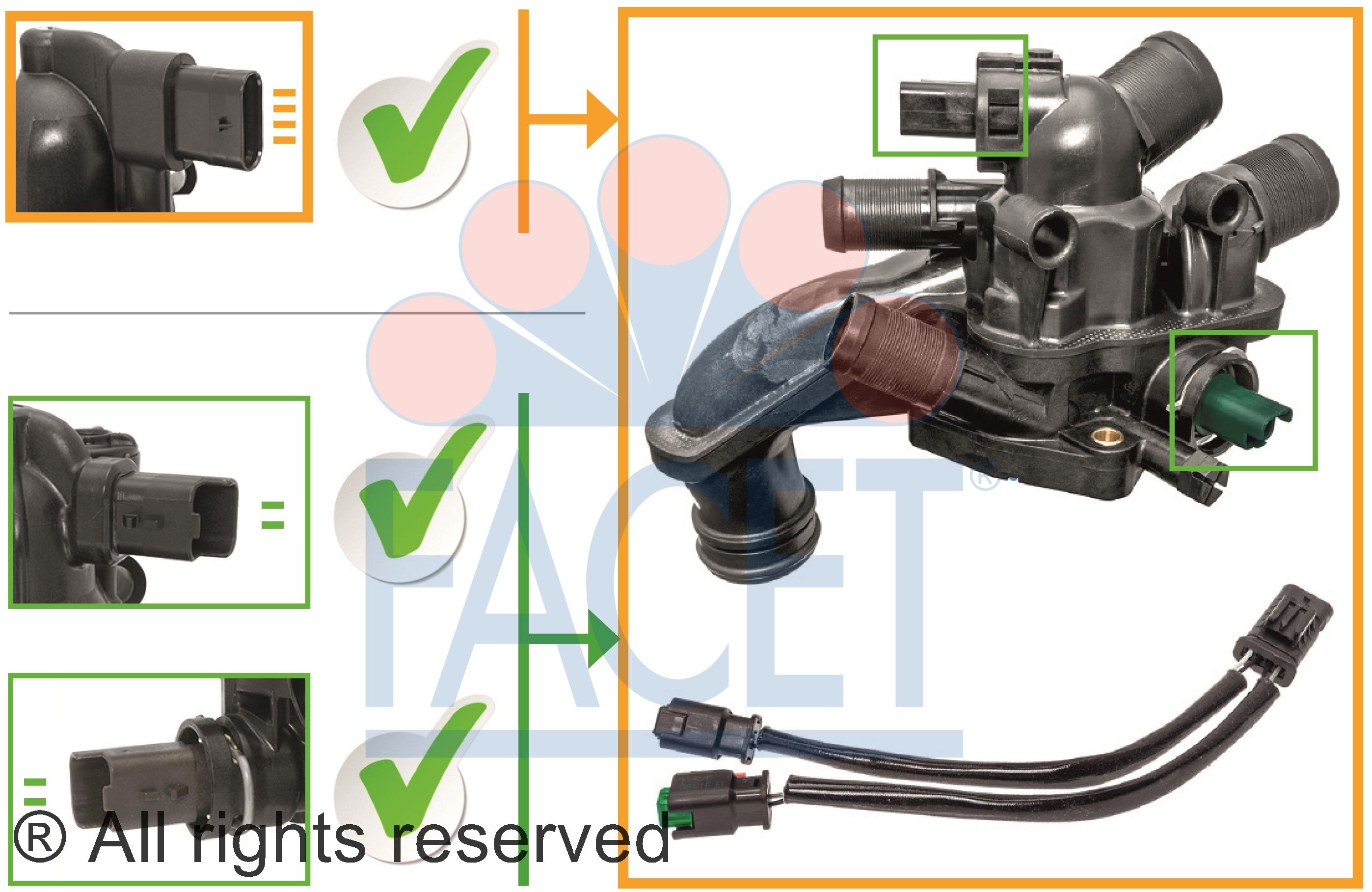 2013, 2012, 2011, 2010, 2009, 2008, 2007 Mini Cooper Engine Coolant Thermostat