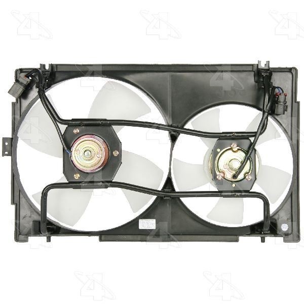1987-1988 Nissan Sentra Dual Radiator and Condenser Fan Assembly (Four Seasons)