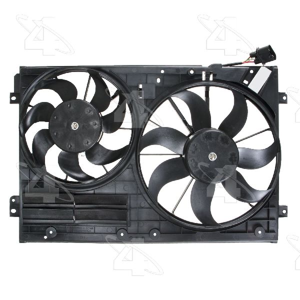 2006-2013 Audi A3 Dual Radiator and Condenser Fan Assembly (Four Seasons)