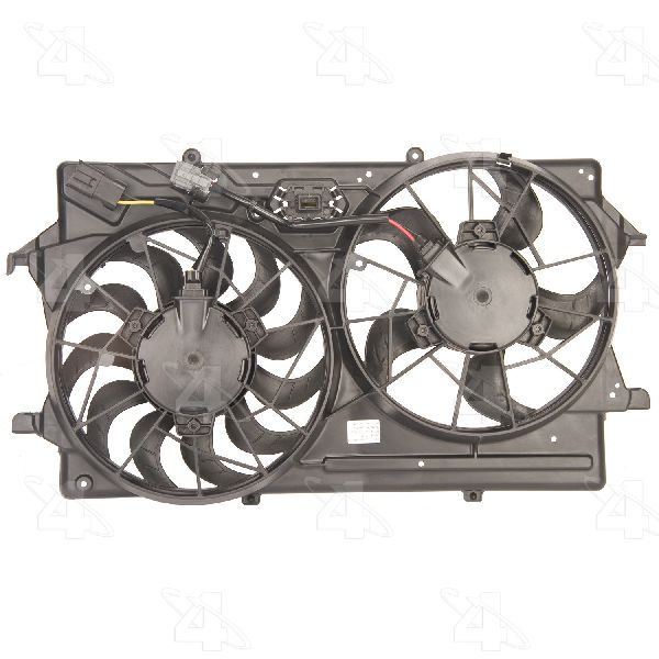 2003-2004 Ford Focus Dual Radiator and Condenser Fan Assembly (Four Seasons)