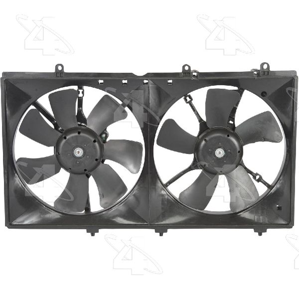2002-2007 Mitsubishi Lancer Dual Radiator and Condenser Fan Assembly (Four Seasons)
