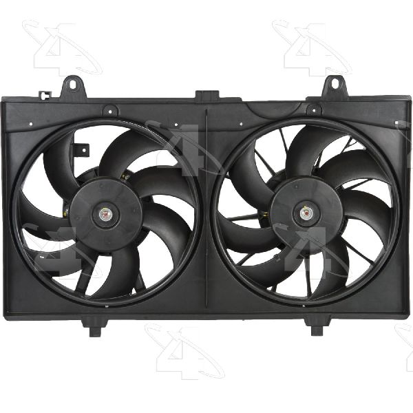2007-2012 Nissan Sentra Dual Radiator and Condenser Fan Assembly (Four Seasons)