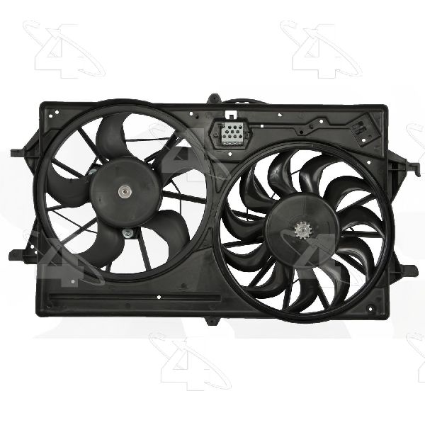 2003-2004 Ford Focus Dual Radiator and Condenser Fan Assembly (Four Seasons)