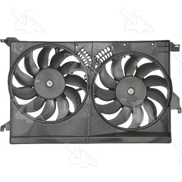 2003-2010 Saab 9-3 Dual Radiator and Condenser Fan Assembly (Four Seasons)