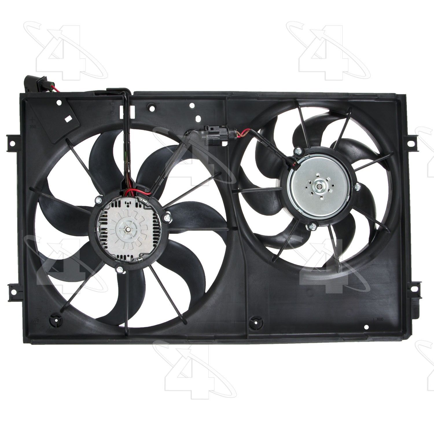 2009, 2008, 2007, 2006 Volkswagen Rabbit Dual Radiator and Condenser Fan Assembly