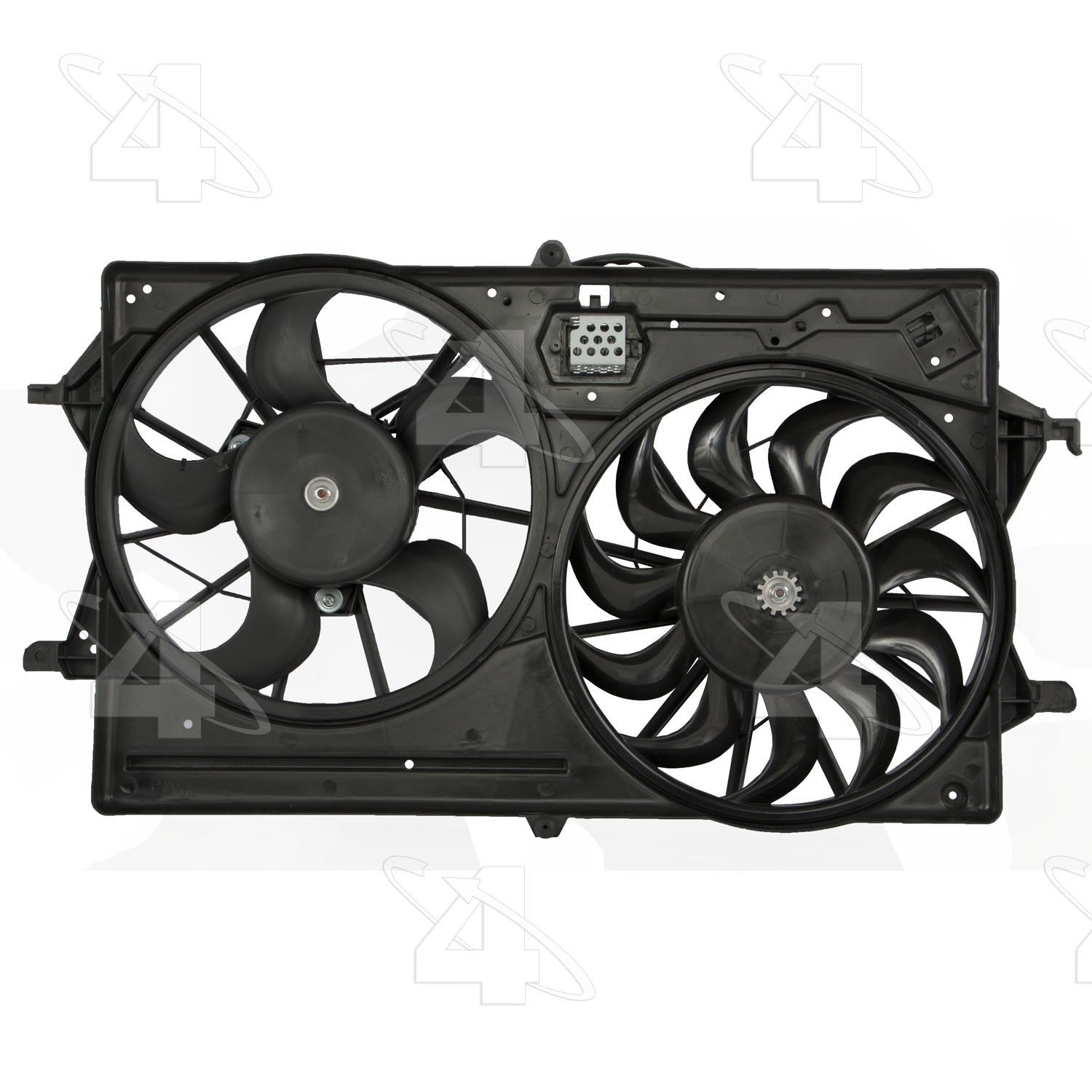 2004, 2003 Ford Focus Dual Radiator and Condenser Fan Assembly