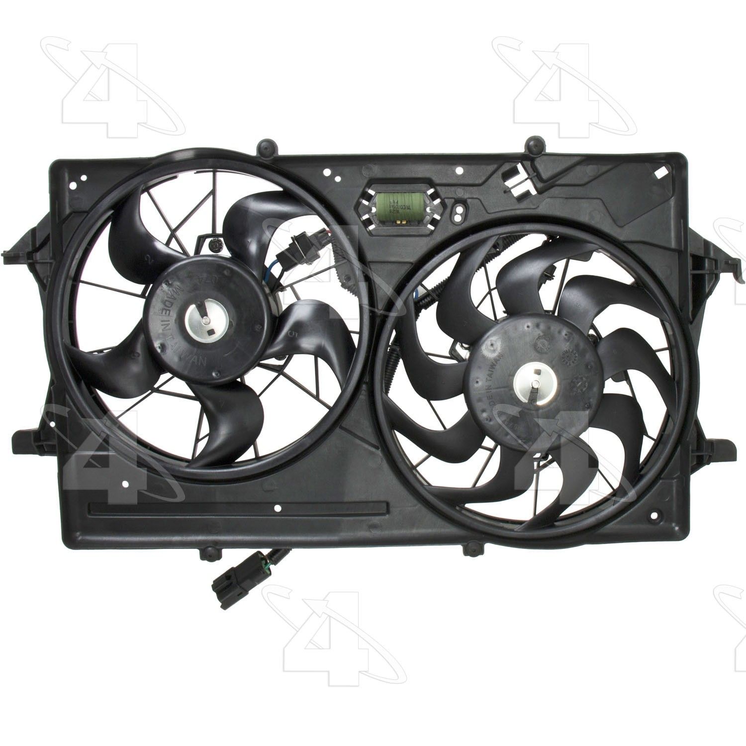 2002, 2001, 2000 Ford Focus Dual Radiator and Condenser Fan Assembly