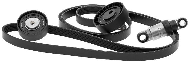 2004-2006 BMW X3 Serpentine Belt Drive Component Kit - Alternator, Water Pump and Power Steering (Gates)