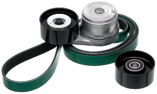 2003-2010 International 4300 Serpentine Belt Drive Component Kit - Fan, Alternator and Air Conditioning (Gates)