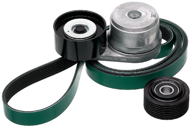 2011-2015 International 4300 Serpentine Belt Drive Component Kit - Water Pump, Fan, Alternator and Air Conditioning (Gates)