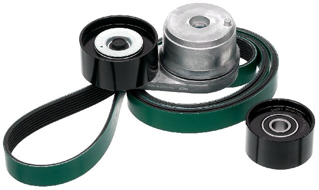 2008-2010 International 4300 Serpentine Belt Drive Component Kit - Fan, Alternator and Water Pump (Gates)