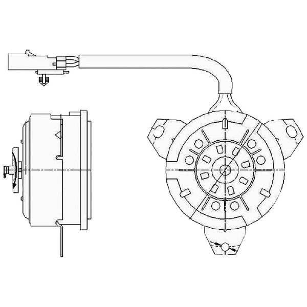 2001-2006 Chrysler PT Cruiser Engine Cooling Fan Motor - Left (Global Parts)