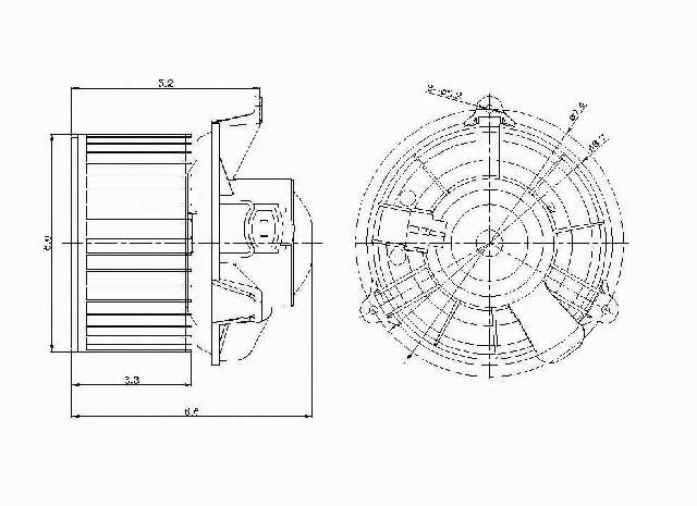 2004-2006 Lincoln Navigator HVAC Blower Motor - Front (Global Parts)