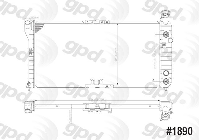 1999-2000 Pontiac Montana Radiator (Global Parts)