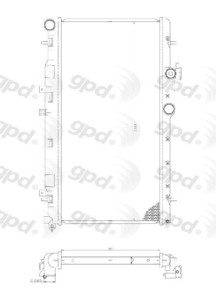 2006-2007 Subaru Impreza Radiator (Global Parts)