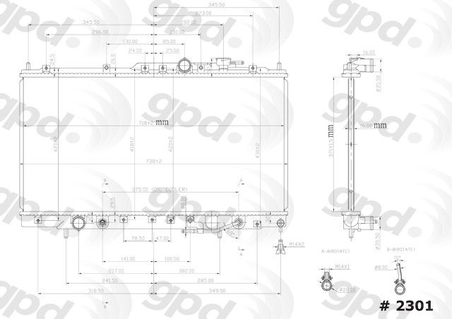 1999-2003 Mitsubishi Galant Radiator (Global Parts)
