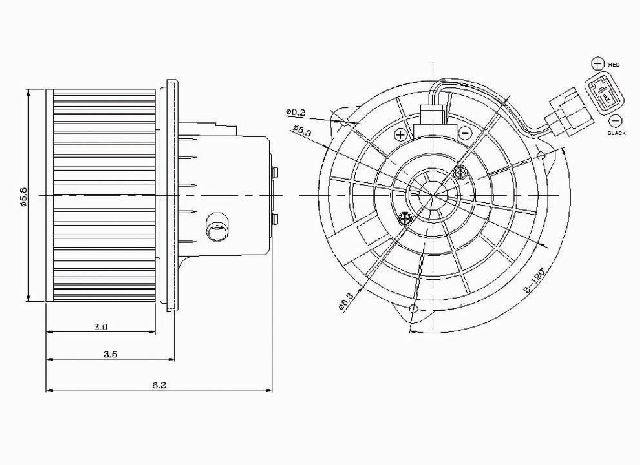 2000 Hyundai Accent HVAC Blower Motor (Global Parts)