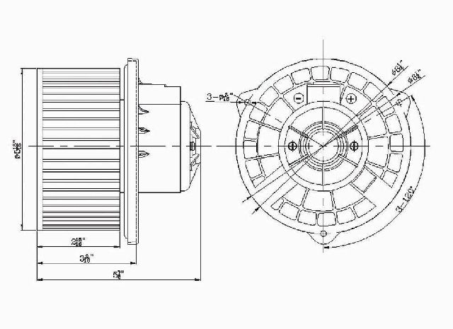2002-2005 Kia Sedona HVAC Blower Motor - Front (Global Parts)
