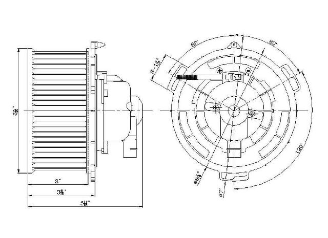 2004-2009 Mazda 3 HVAC Blower Motor (Global Parts)