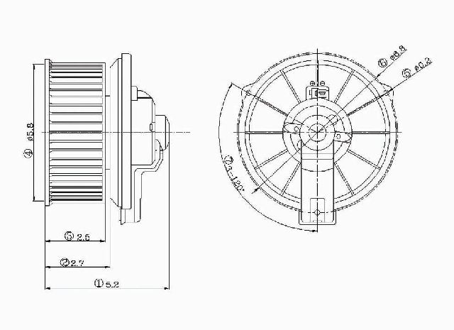 1993-1995 Mazda RX-7 HVAC Blower Motor (Global Parts)