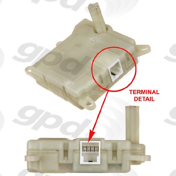 1998-2002 Lincoln Navigator HVAC Mode Door Actuator -  or Main (Global Parts)