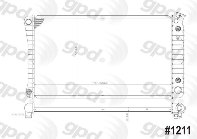 1991-1993 Chevrolet Caprice Radiator (Global Parts)