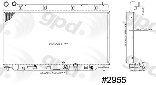 2007-2008 Honda Fit Radiator (Global Parts)