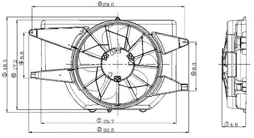 2002-2006 Saturn Vue Engine Cooling Fan Assembly (Global Parts)