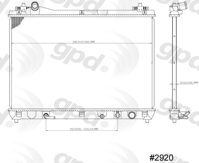 2006-2010 Suzuki Grand Vitara Radiator (Global Parts)