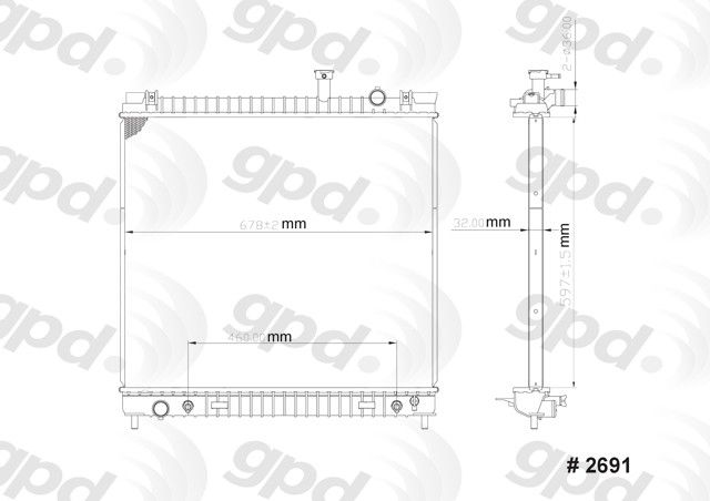 2004-2010 INFINITI QX56 Radiator (Global Parts)