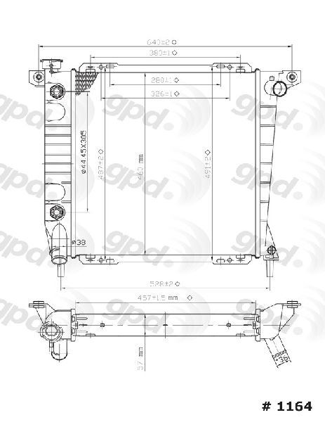 1991-1994 Ford Explorer Radiator (Global Parts)
