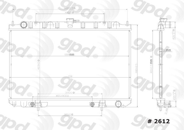 2002-2004 INFINITI I35 Radiator (Global Parts)