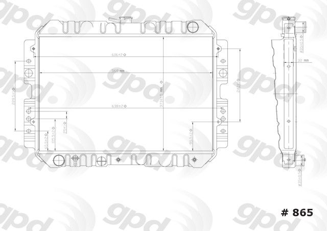 1982-1993 Mazda B2200 Radiator (Global Parts)