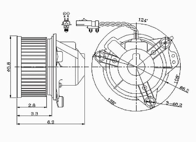2000-2005 Dodge Neon HVAC Blower Motor (Global Parts)