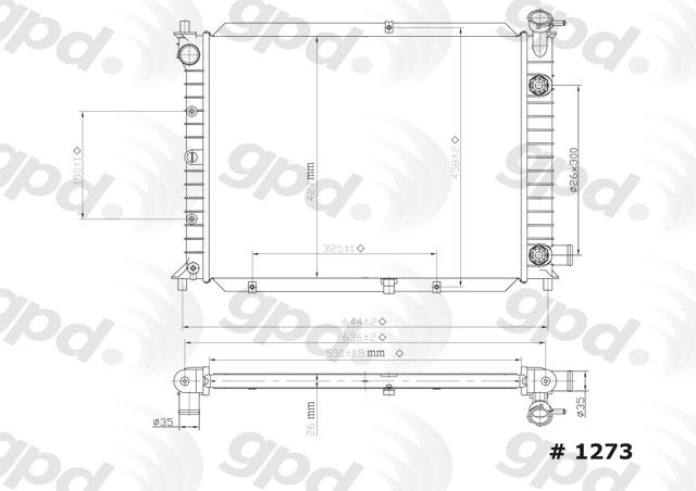 1990-2002 Ford Escort Radiator (Global Parts)