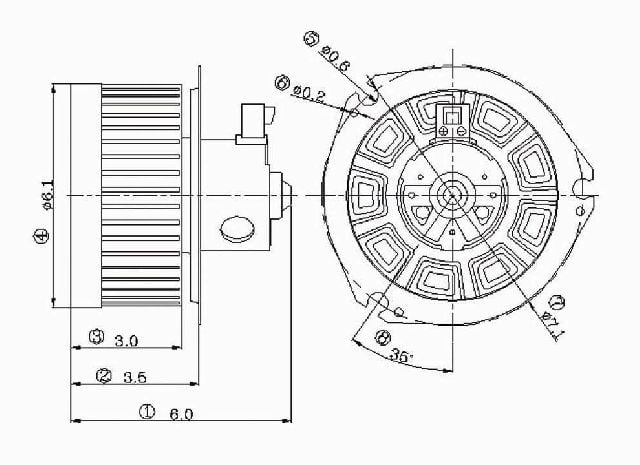 2014-2018 Chevrolet Suburban HVAC Blower Motor - Rear (Global Parts)