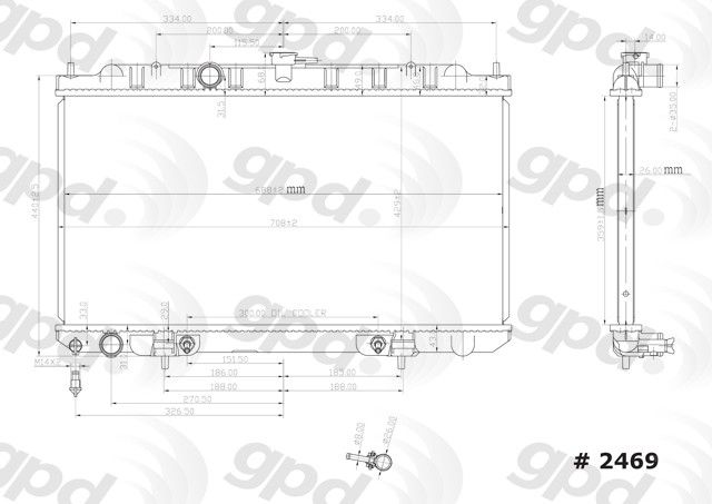 2002-2006 Nissan Sentra Radiator (Global Parts)