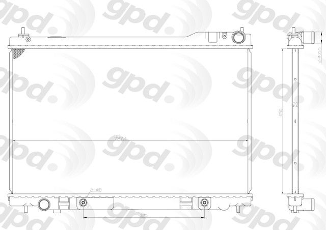 2003-2008 INFINITI FX45 Radiator (Global Parts)