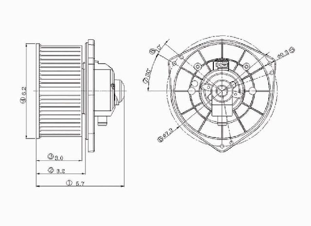 2001-2003 Dodge Durango HVAC Blower Motor - Rear (Global Parts)