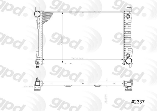 2006-2007 Mercedes-Benz C280 Radiator (Global Parts)