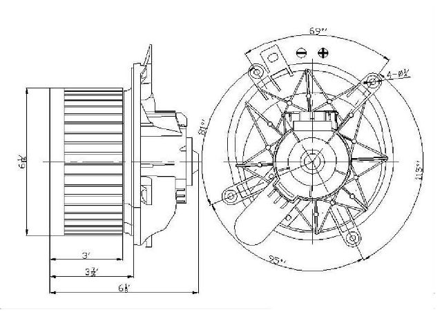 2003-2008 Mazda 6 HVAC Blower Motor (Global Parts)